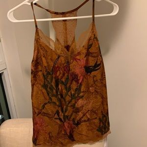 Cami with lace detail and t back